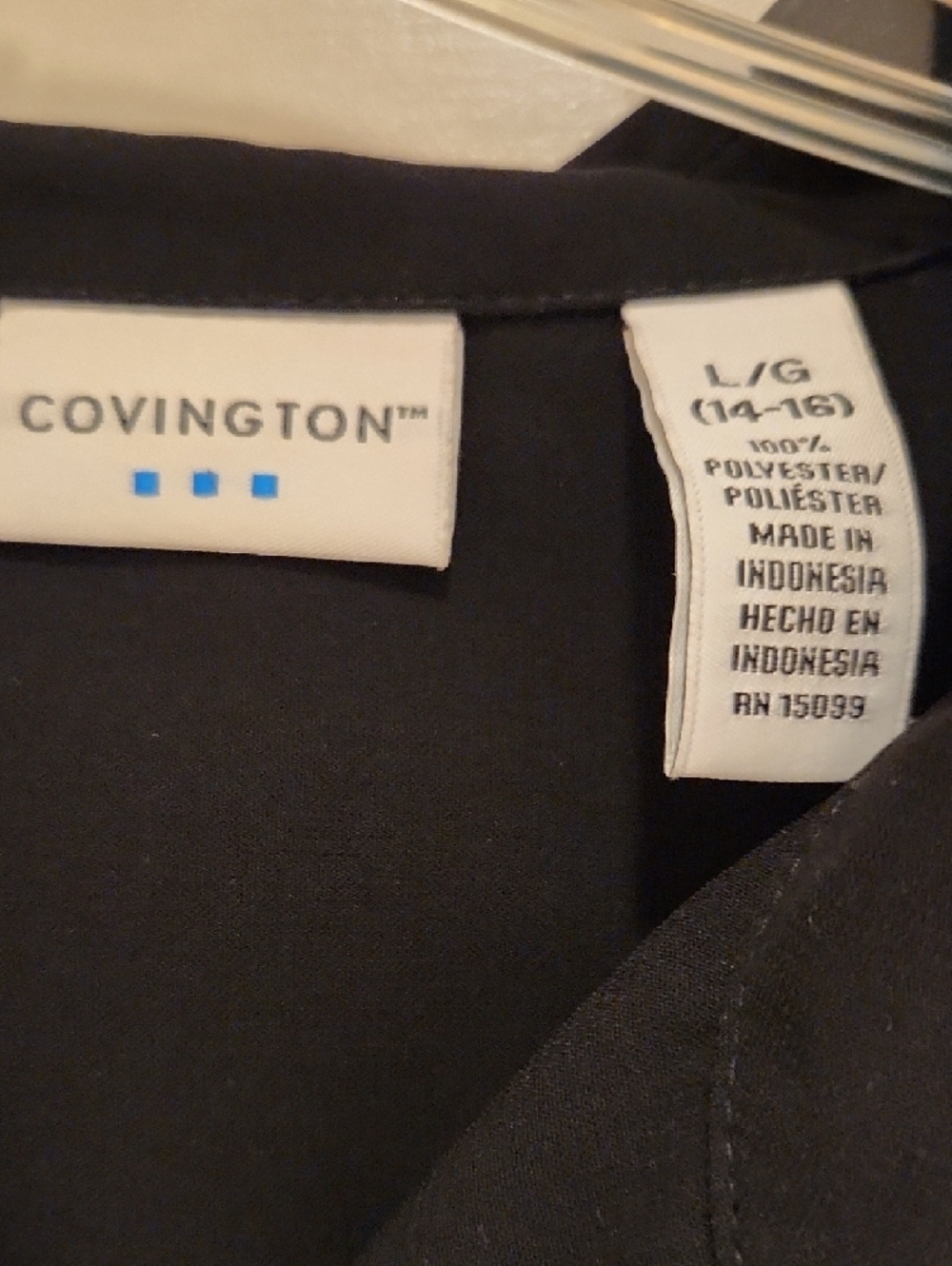 Covington Black Button-Front Shirt Women's L Business Casual - Picture 2 of 7